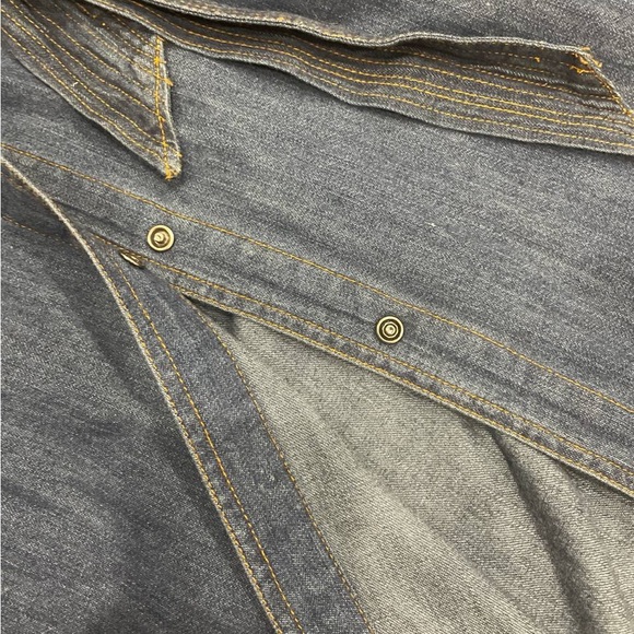 Denim Long-Sleeve Shirt Dress - Picture 9 of 12